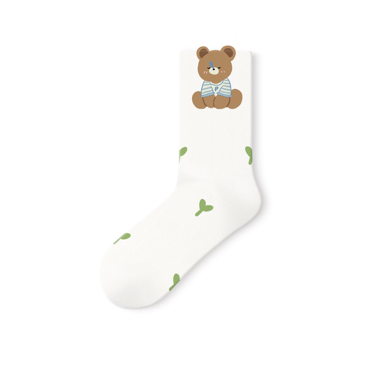 Women's Kawaii Animal Character Mid - Calf Socks - 5 Pair All - Season Set