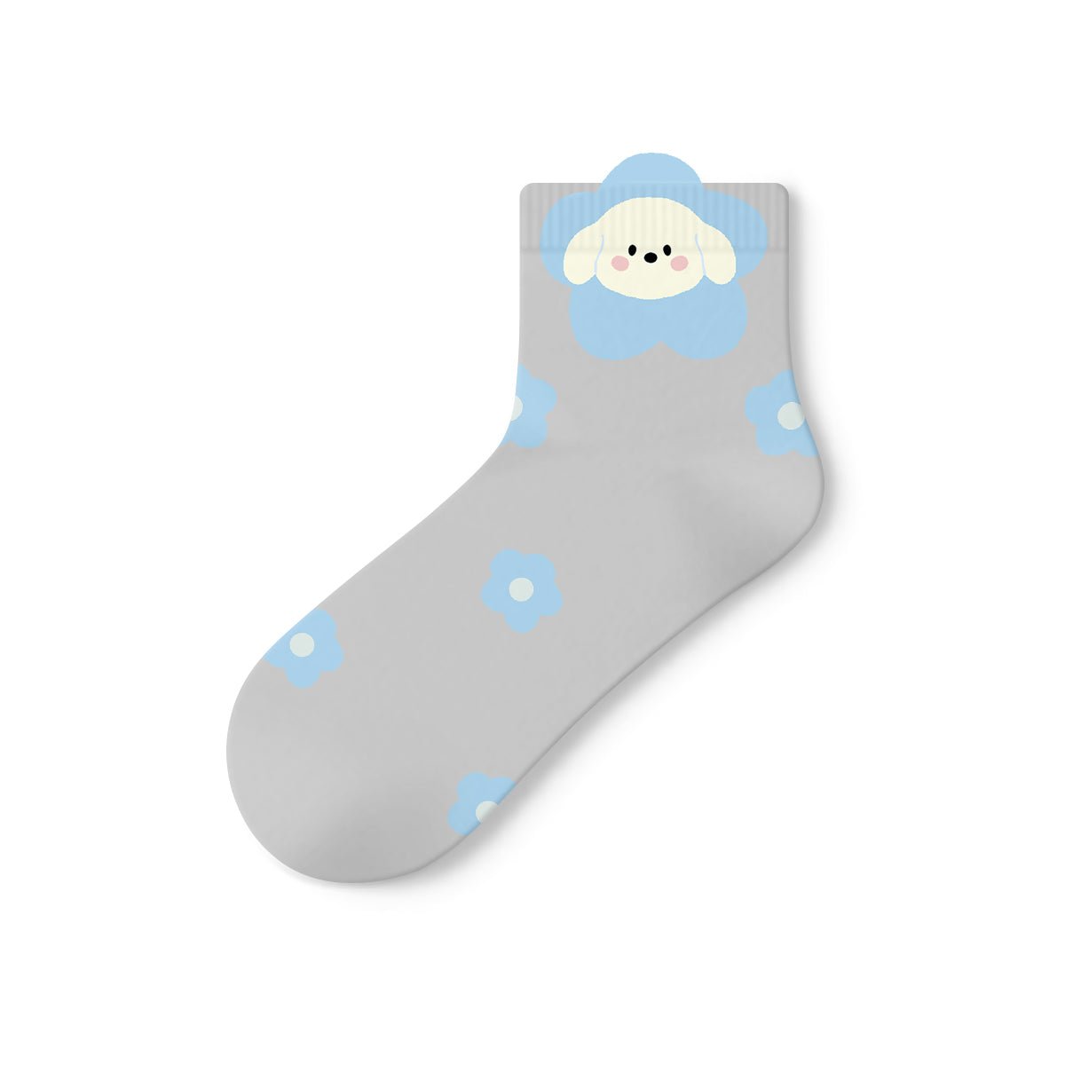 Women's Kawaii Animal Character Short Ankle Socks - 5 Pair Summer Set