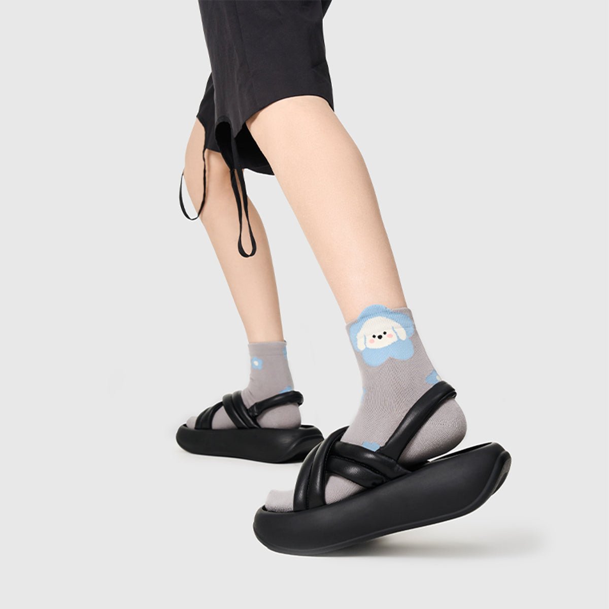 Women's Kawaii Animal Character Short Ankle Socks - 5 Pair Summer Set