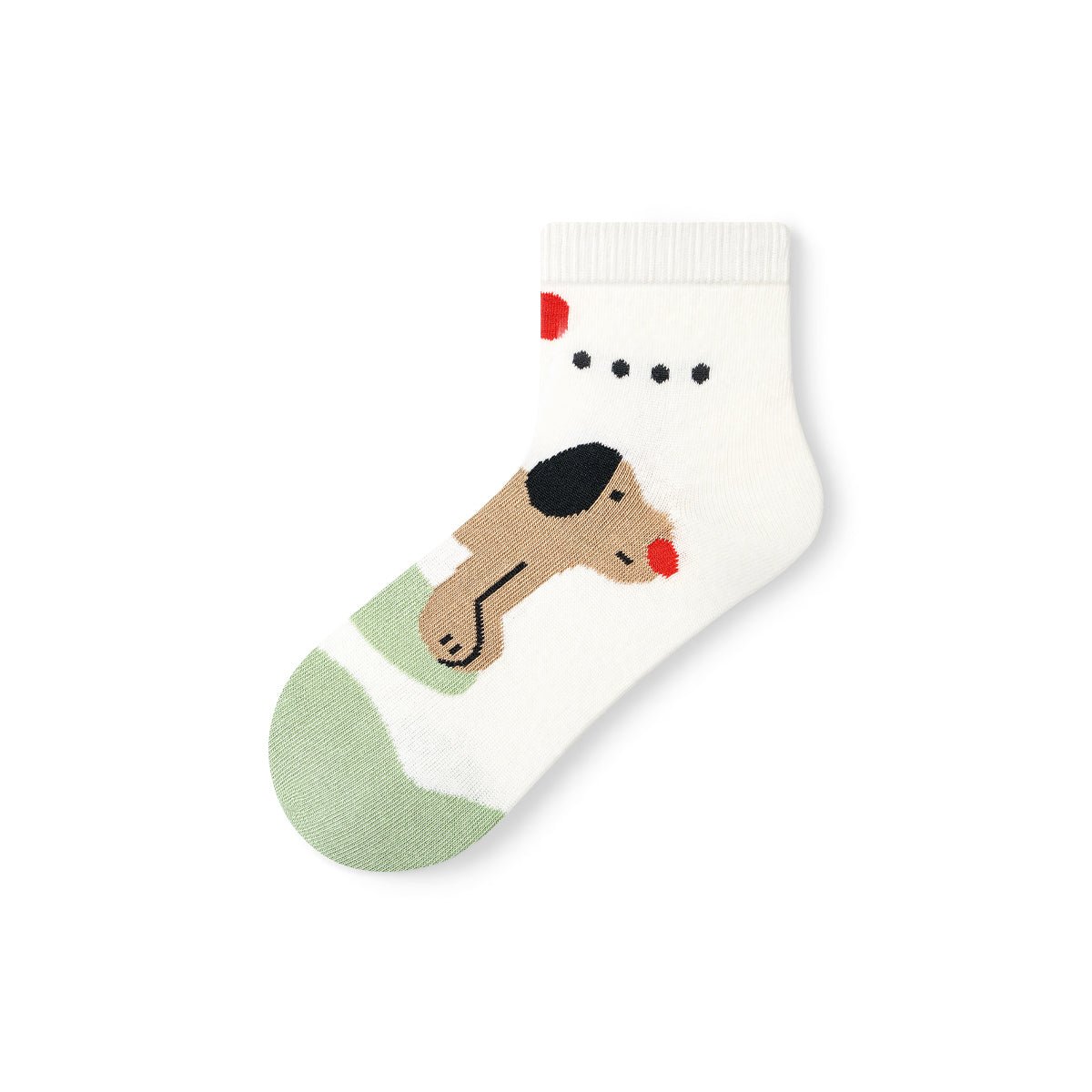 Women's Kawaii Pet Character Short Ankle Socks - 5 Pair Summer Set