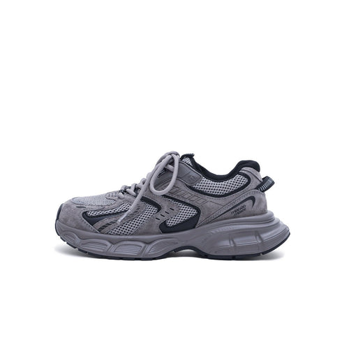Women's Lightweight Grey Running Sneakers – Chunky Mesh Trainers