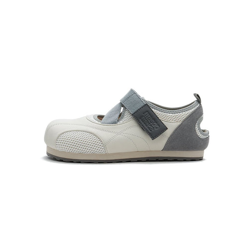Women's Mesh Mary Jane Velcro Flats – Puff Toe Sport Shoes