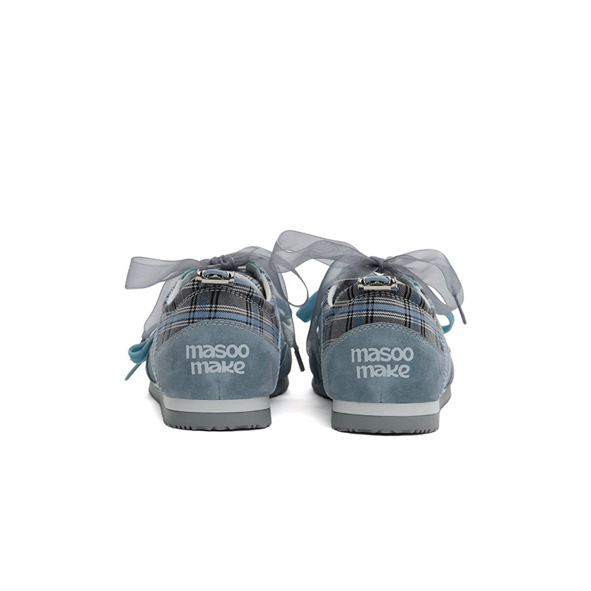 Women's Plaid Ribbon Lace GAT Sneakers – Coquette Flat Trainer Shoes