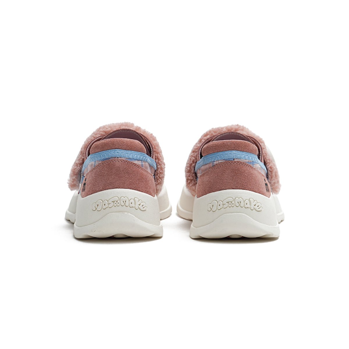 Women's Plaid Sherpa Chunky Sneakers – Cozy Lace - Up Shoes