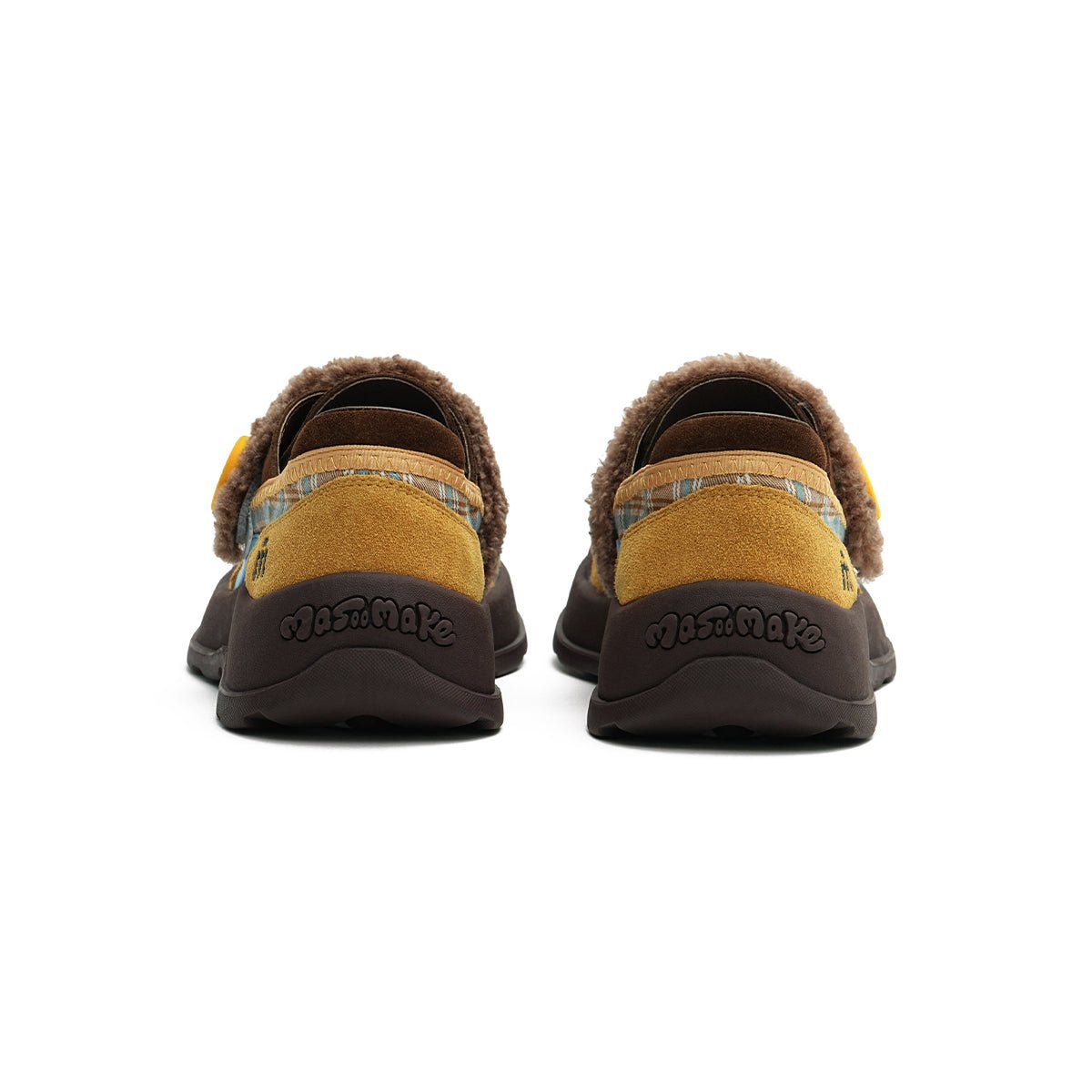 Women's Plaid Sherpa Chunky Sneakers – Cozy Lace - Up Shoes