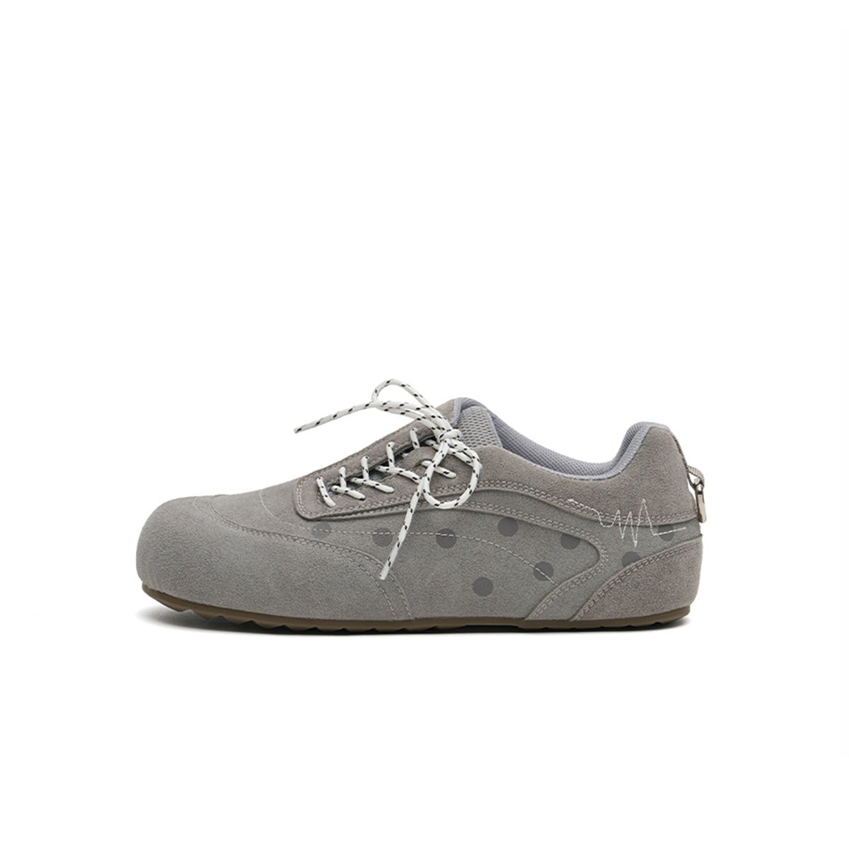 Women's Polka Dot Chunky Toe Sneakers – Kawaii Suede Campus Shoes
