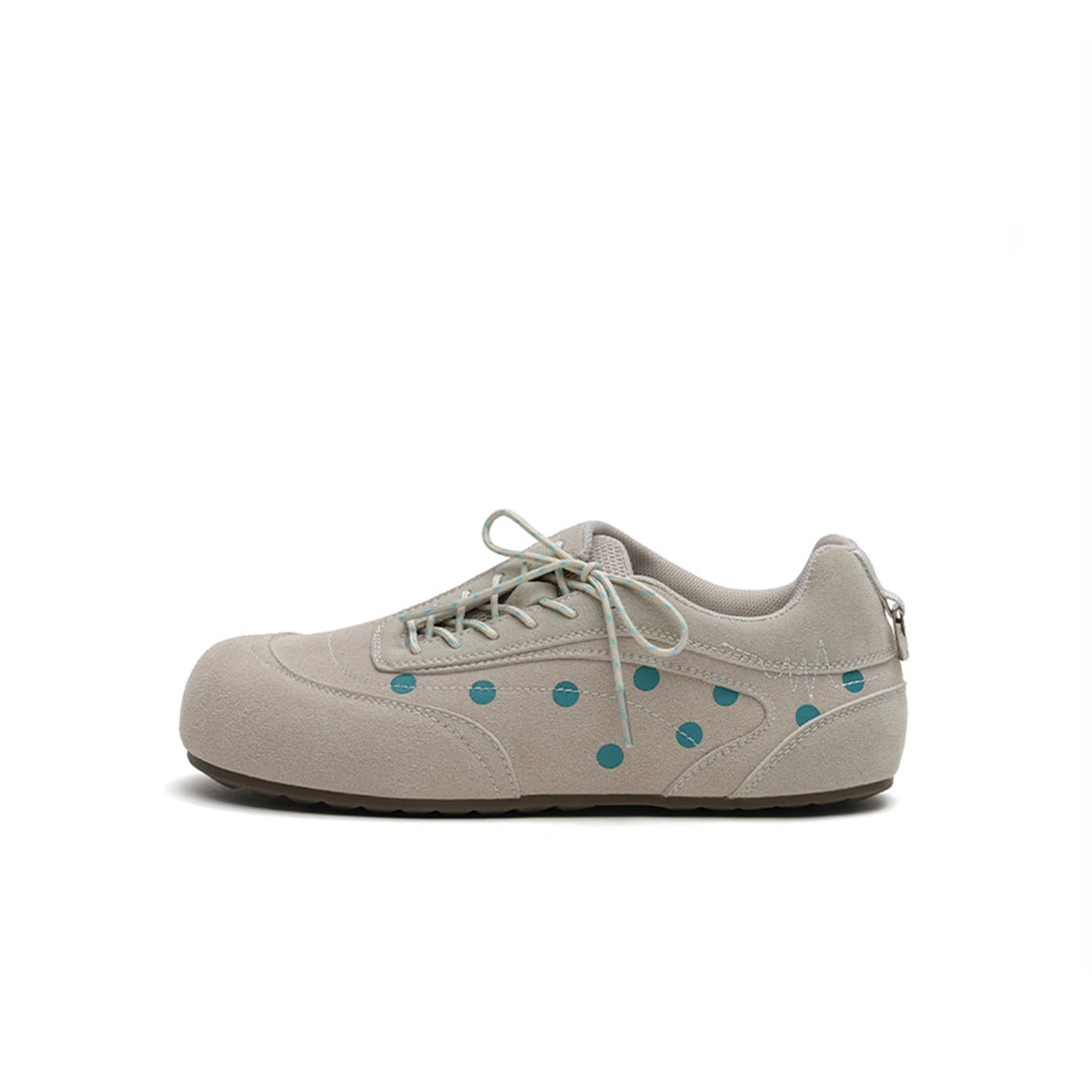 Women's Polka Dot Chunky Toe Sneakers – Kawaii Suede Campus Shoes