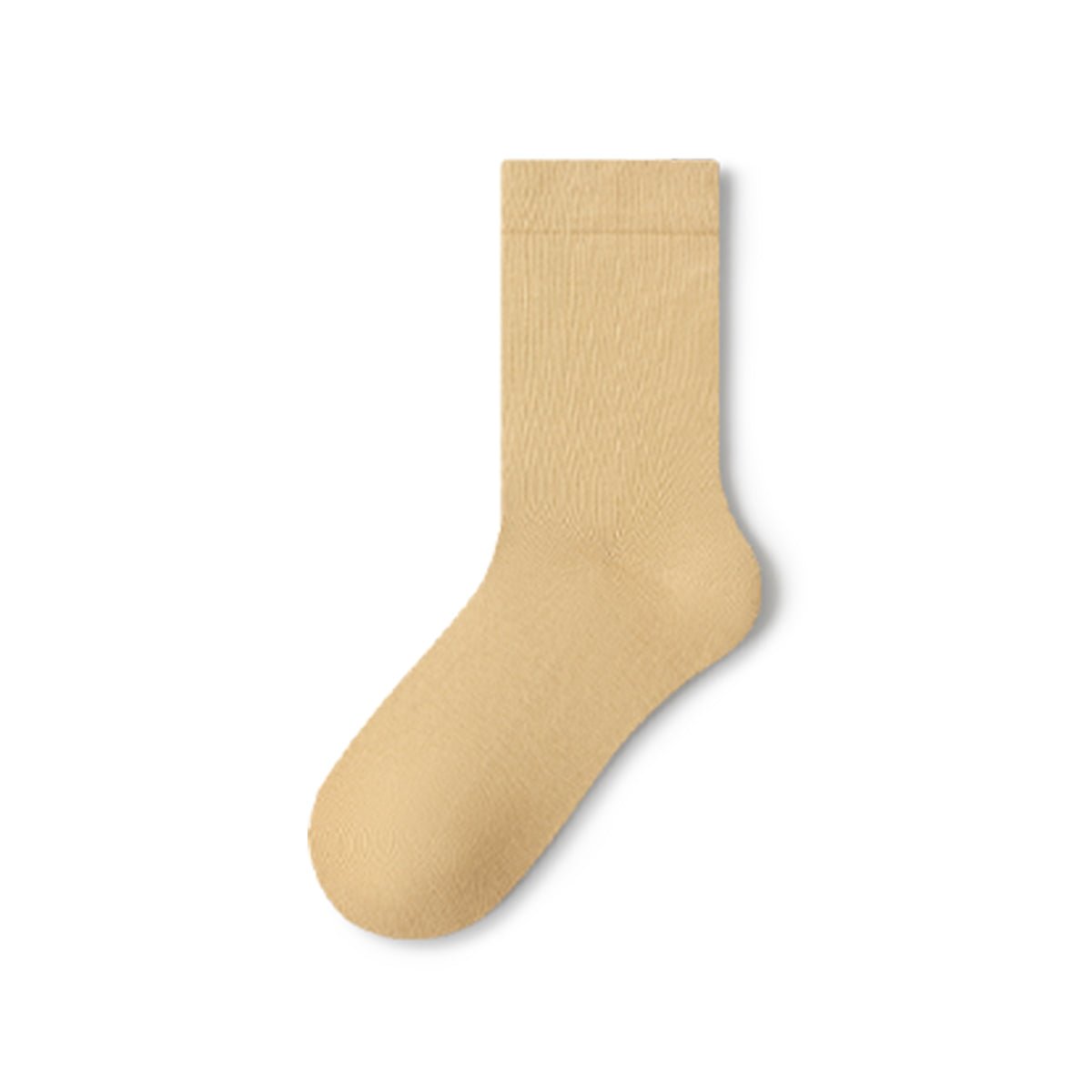 Women's Pure Cotton Mid - Calf Socks – 5 - Pair Solid Color All - Season Set