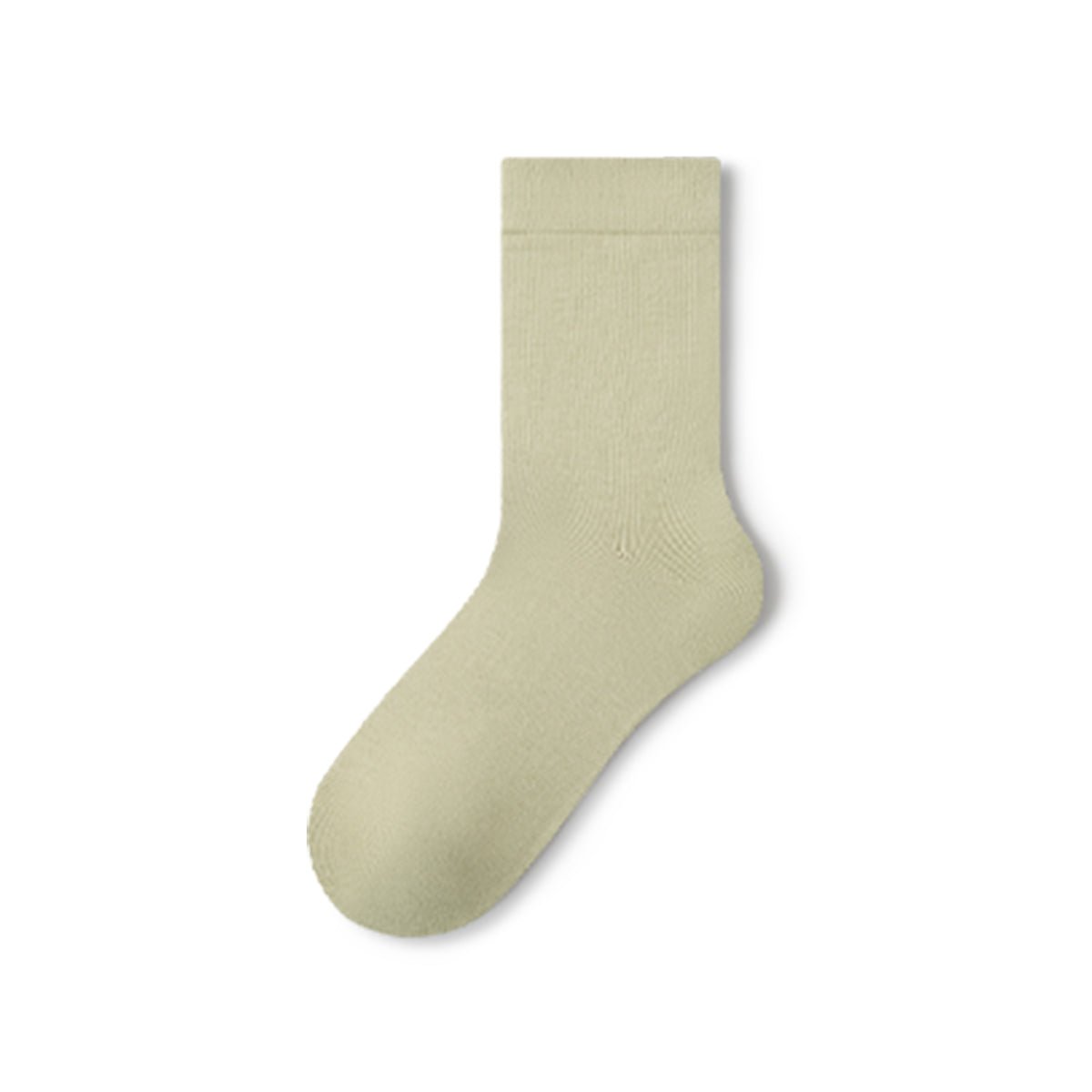 Women's Pure Cotton Mid - Calf Socks – 5 - Pair Solid Color All - Season Set