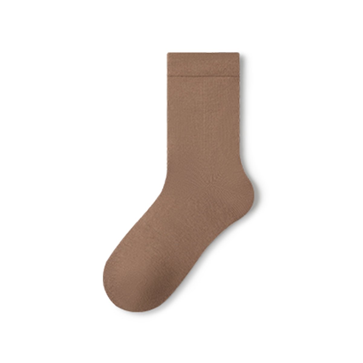 Women's Pure Cotton Mid - Calf Socks – 5 - Pair Solid Color All - Season Set