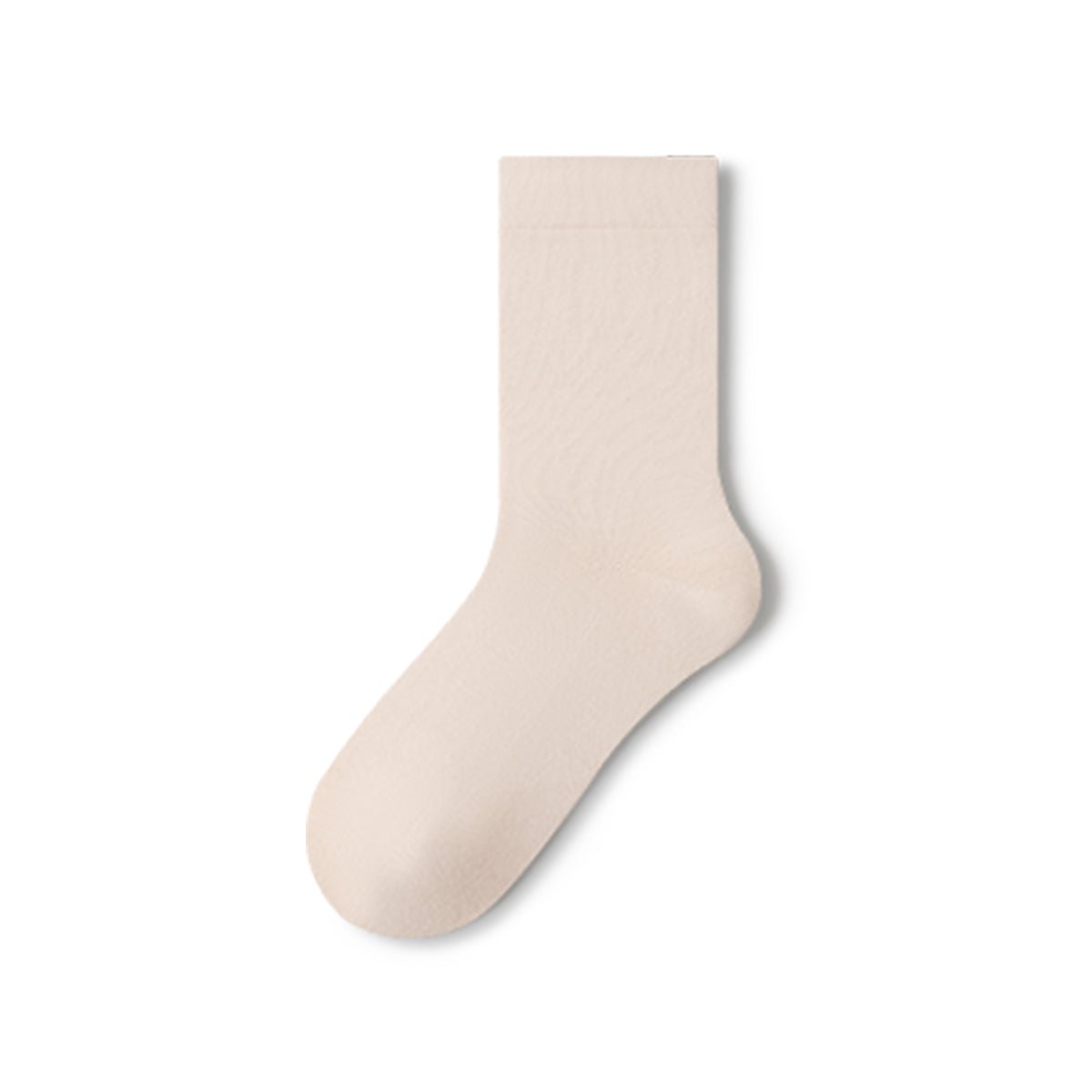 Women's Pure Cotton Mid - Calf Socks – 5 - Pair Solid Color All - Season Set