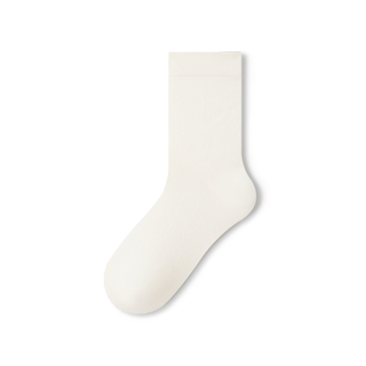 Women's Pure Cotton Mid - Calf Socks – 5 - Pair Solid Color All - Season Set