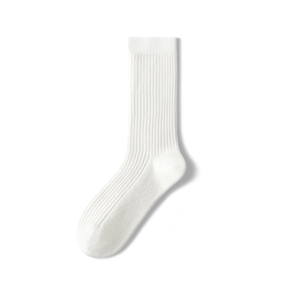 Winter Ribbed Wool Mid - Calf Socks – 3 - Pair Pure Color Women's Set