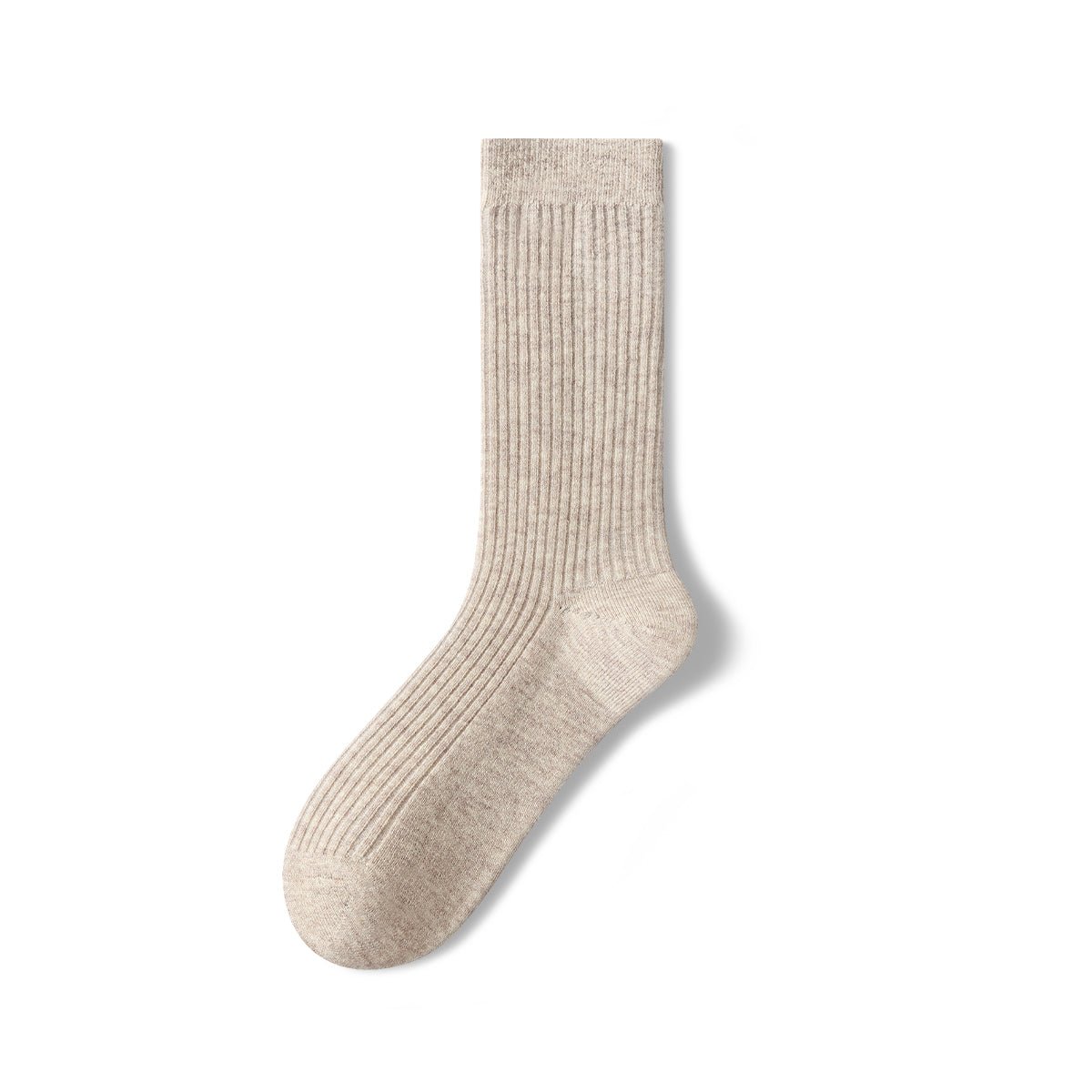Winter Ribbed Wool Mid - Calf Socks – 3 - Pair Pure Color Women's Set
