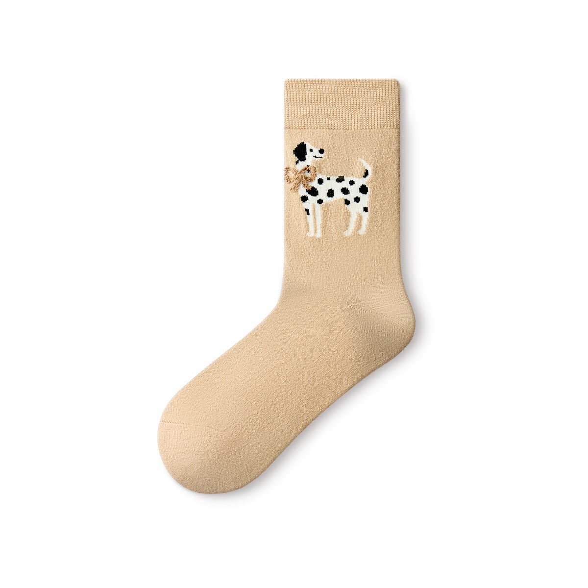 Spotted Dalmatian Wool Mid - Calf Socks – Women's 4 - Pair Winter Set