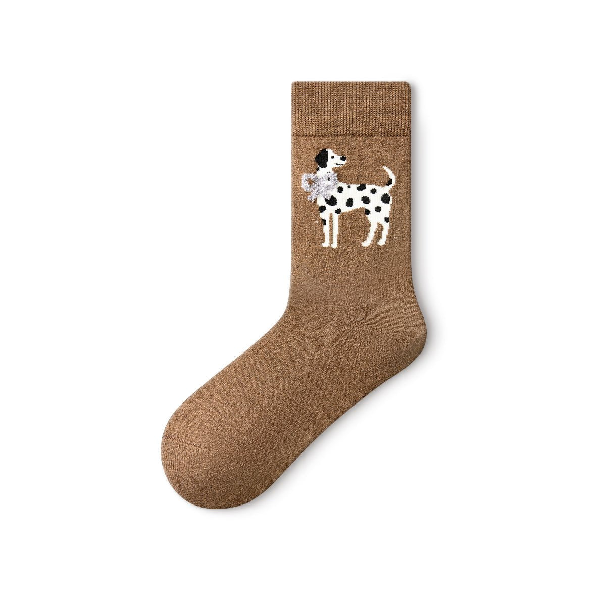 Spotted Dalmatian Wool Mid - Calf Socks – Women's 4 - Pair Winter Set