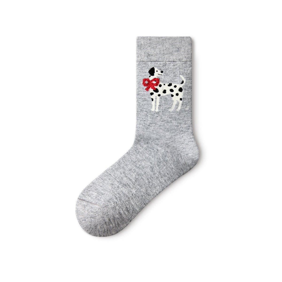 Spotted Dalmatian Wool Mid - Calf Socks – Women's 4 - Pair Winter Set