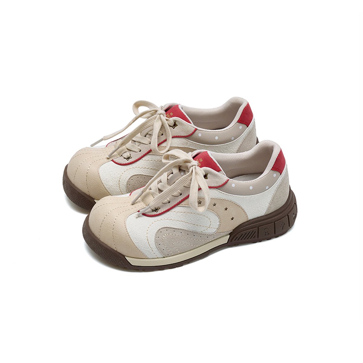 Women's Star Chunky Toe Platform Sneakers – Kawaii Suede Trainers