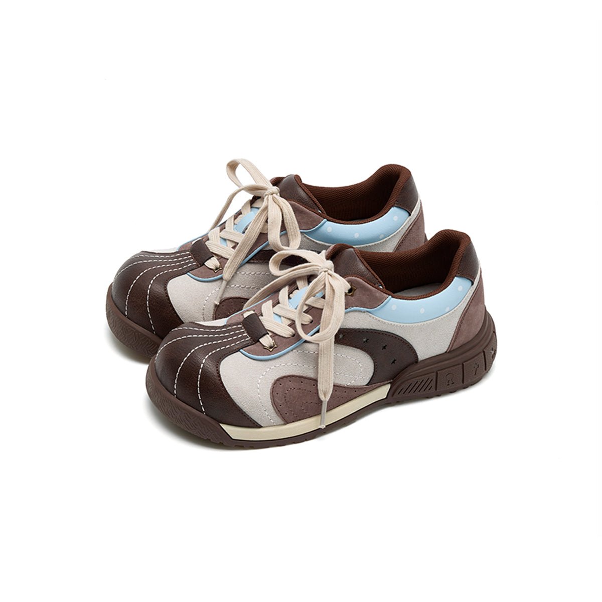 Women's Star Chunky Toe Platform Sneakers – Kawaii Suede Trainers