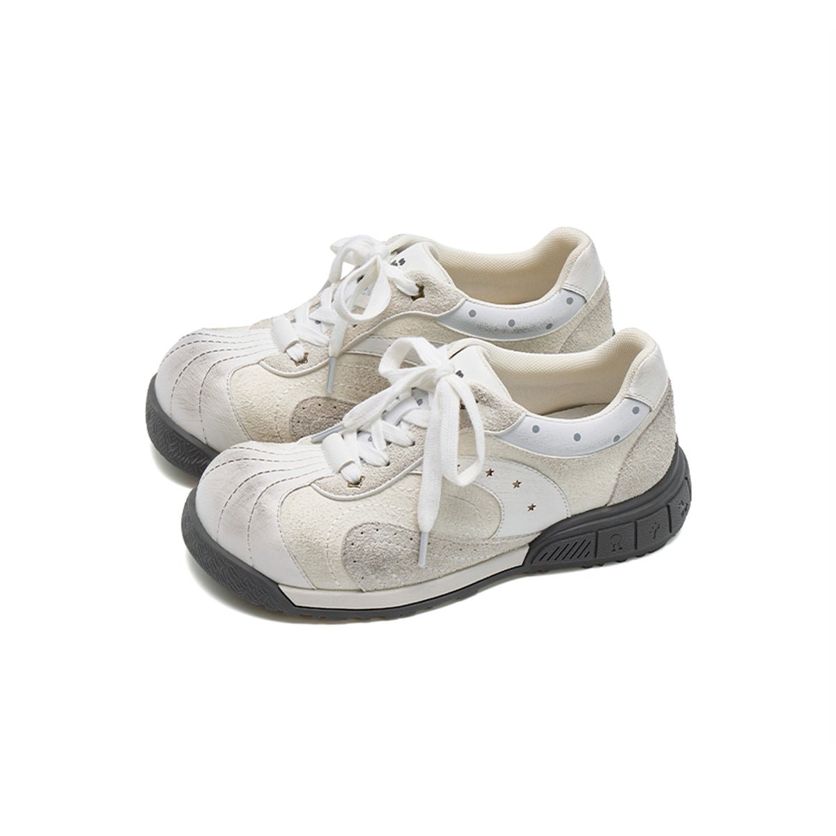 Women's Star Chunky Toe Platform Sneakers – Kawaii Suede Trainers