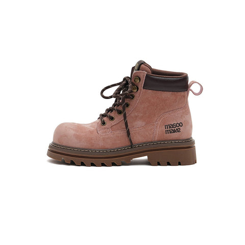 Women's Suede Chunky Lug Sole Boots – Workwear Ankle Boots