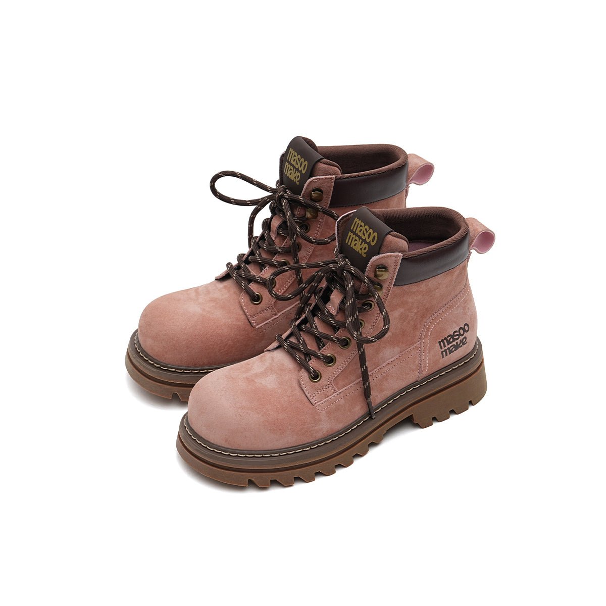 Women's Suede Chunky Lug Sole Boots – Workwear Ankle Boots