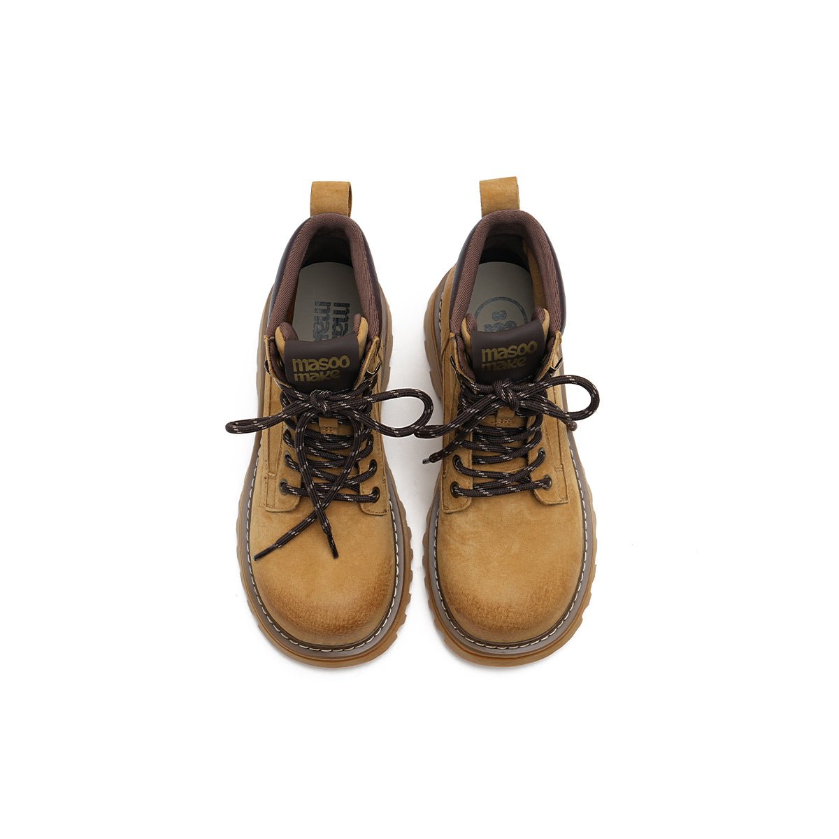 Women's Suede Chunky Lug Sole Boots – Workwear Ankle Boots