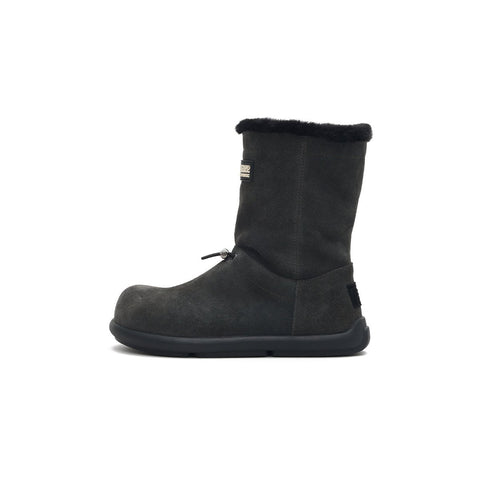 Women’s Suede Mid-Calf Snow Boots – Fleece-Lined Winter Boots
