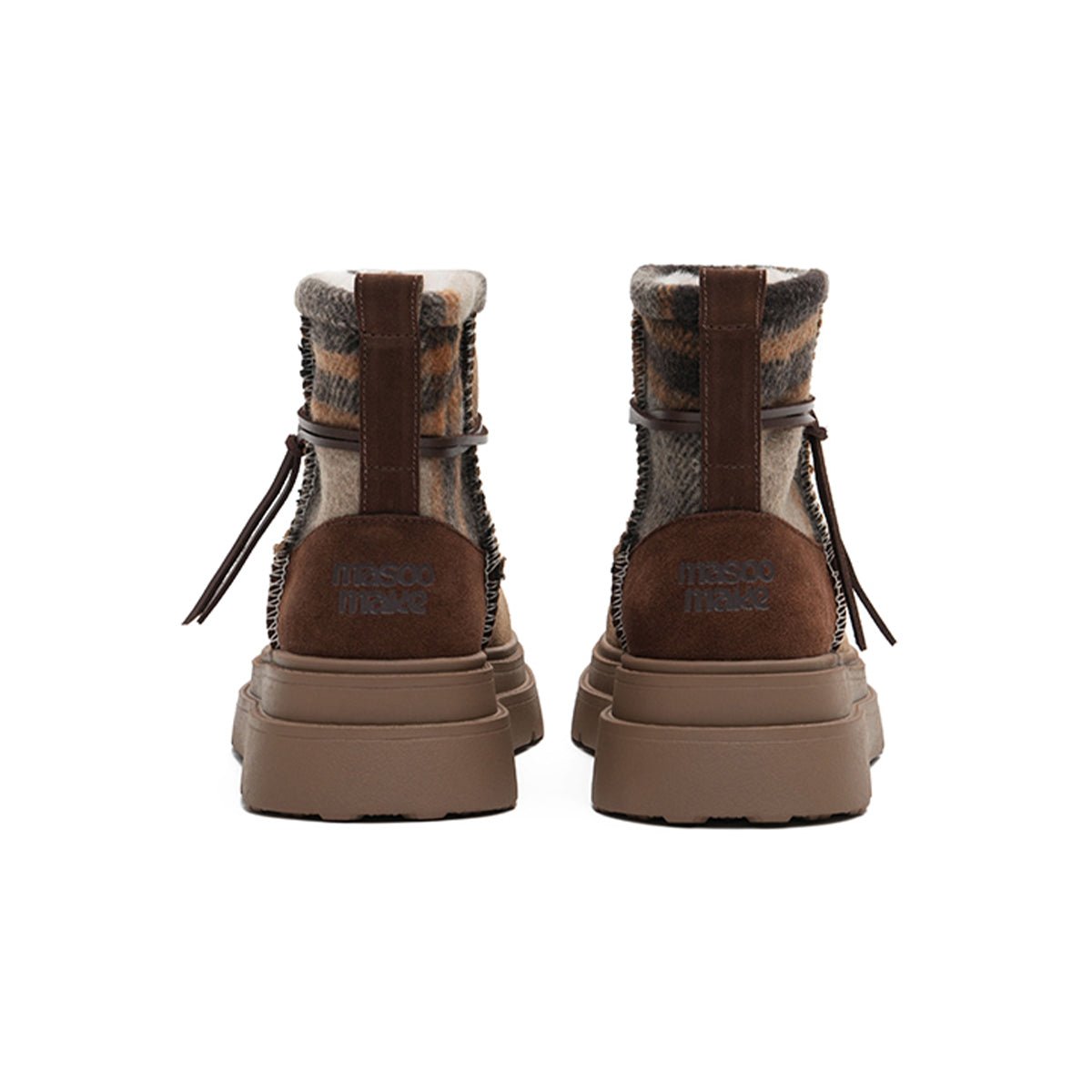 Women's Suede Platform Snow Boots – Sherpa - Lined Chunky Winter Ankle Boots