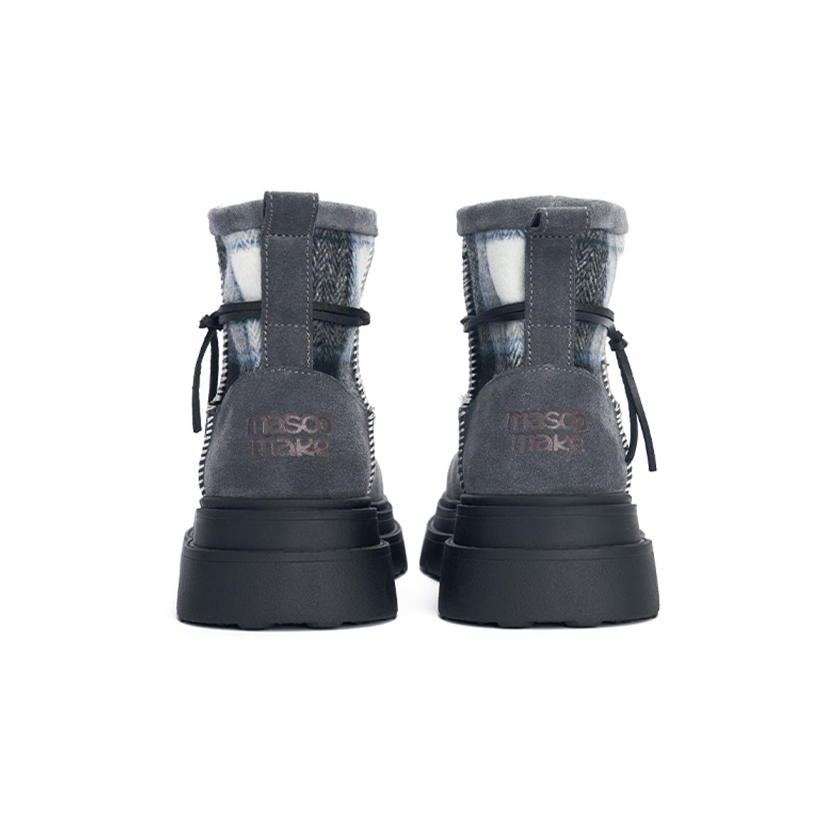 Women's Suede Platform Snow Boots – Sherpa - Lined Chunky Winter Ankle Boots