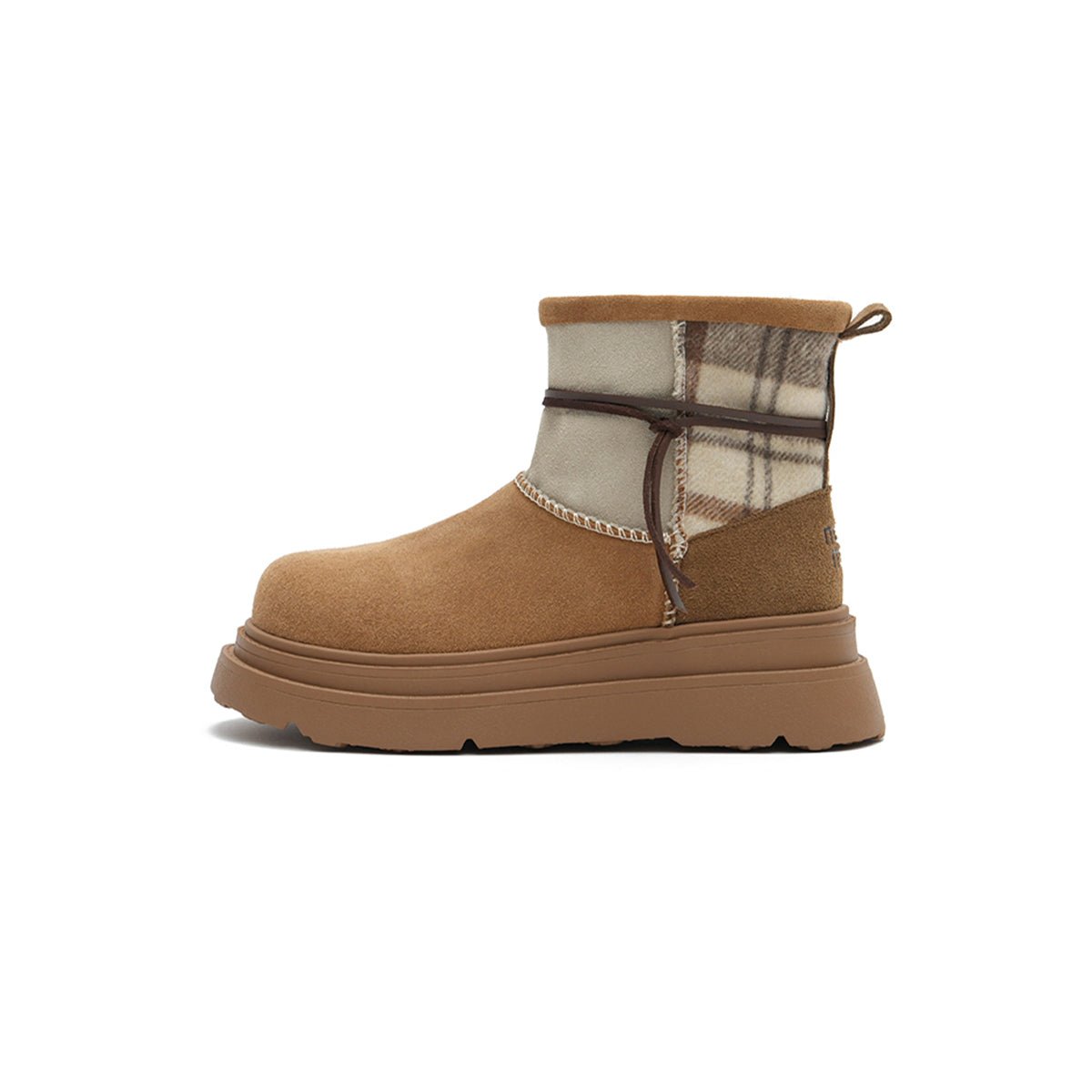 Women's Suede Platform Snow Boots – Sherpa - Lined Chunky Winter Ankle Boots