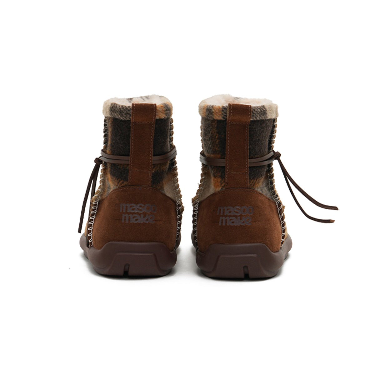 Women's Suede Sherpa - Lined Snow Boots – Moccasin Stitch Winter Ankle Boots