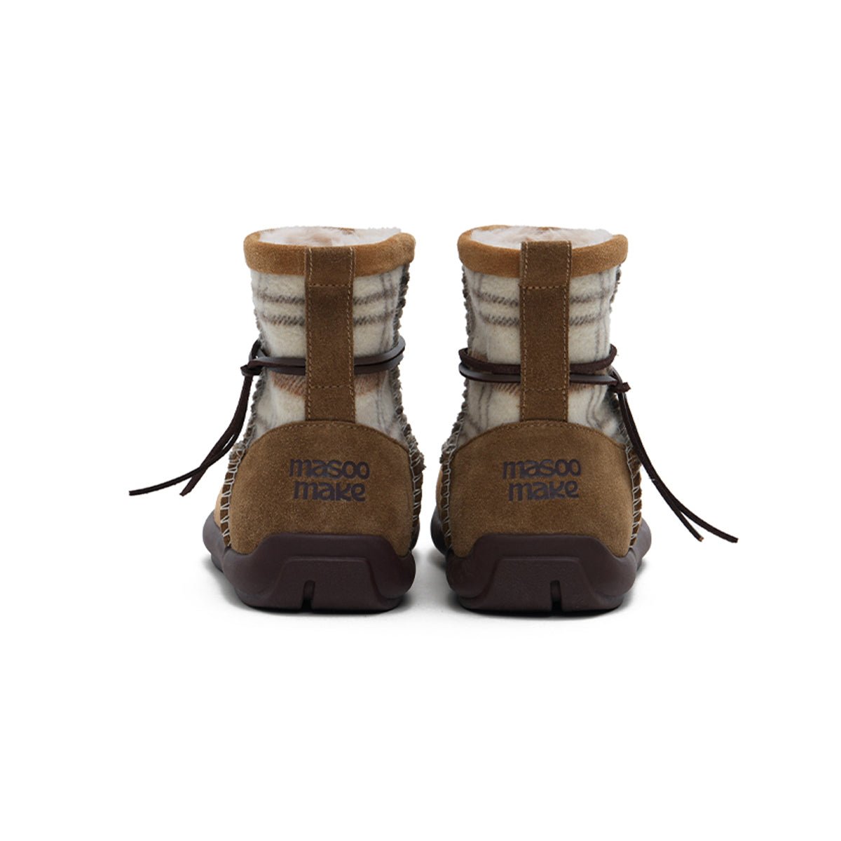 Women's Suede Sherpa - Lined Snow Boots – Moccasin Stitch Winter Ankle Boots