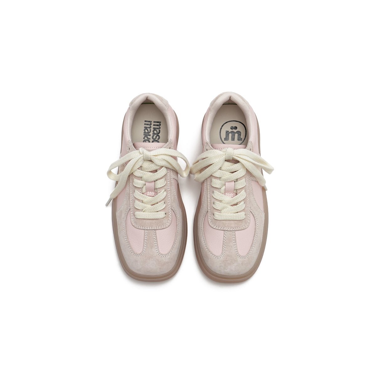Women's Versatile Lightweight Flat Casual Sneakers – Suede Panel Gum Sole Trainers