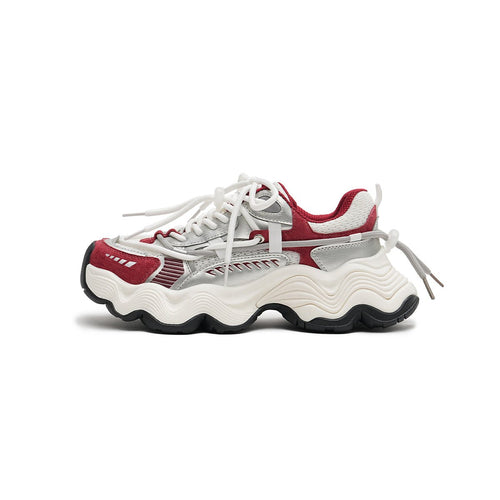 Women's Wave Platform Sports Sneakers – Breathable Chunky Trainers