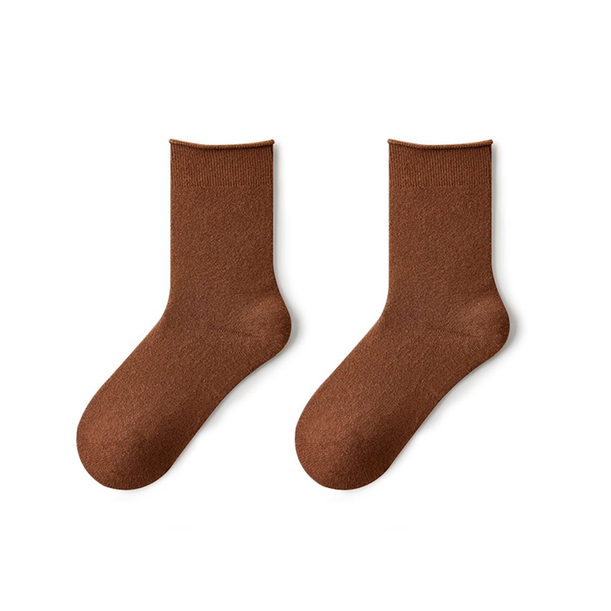 Winter Soft Wool & Mulberry Silk Crew Socks – 4 - Pair Neutral Essentials Set