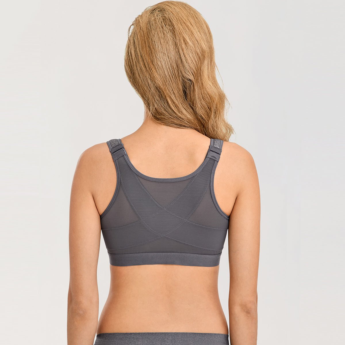X - Back Posture Support Front Closure Wireless Full Coverage Bra