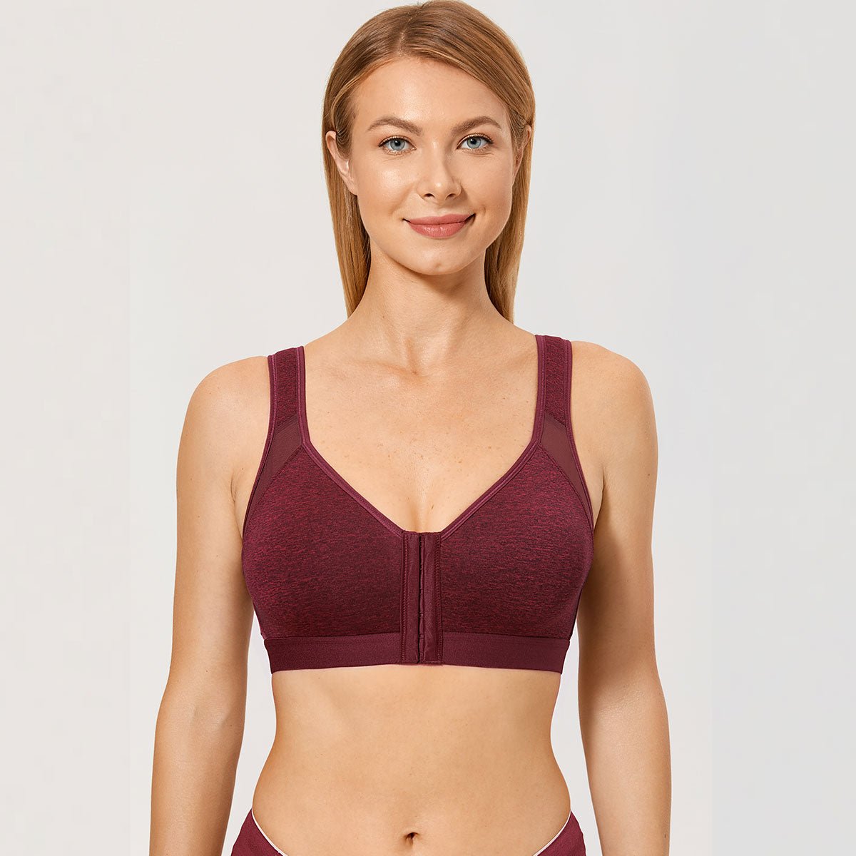 X - Back Posture Support Front Closure Wireless Full Coverage Bra
