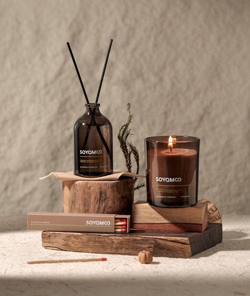 Zen Wood & Tea Earth Collection Brown Glass 4 - Piece Set