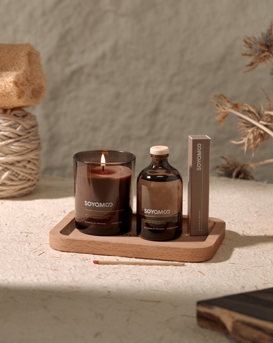 Zen Wood & Tea Earth Collection Brown Glass 4 - Piece Set