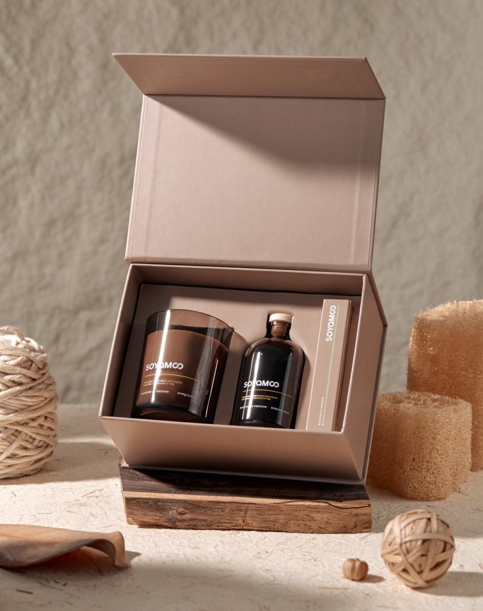 Zen Wood & Tea Earth Collection Brown Glass 4 - Piece Set