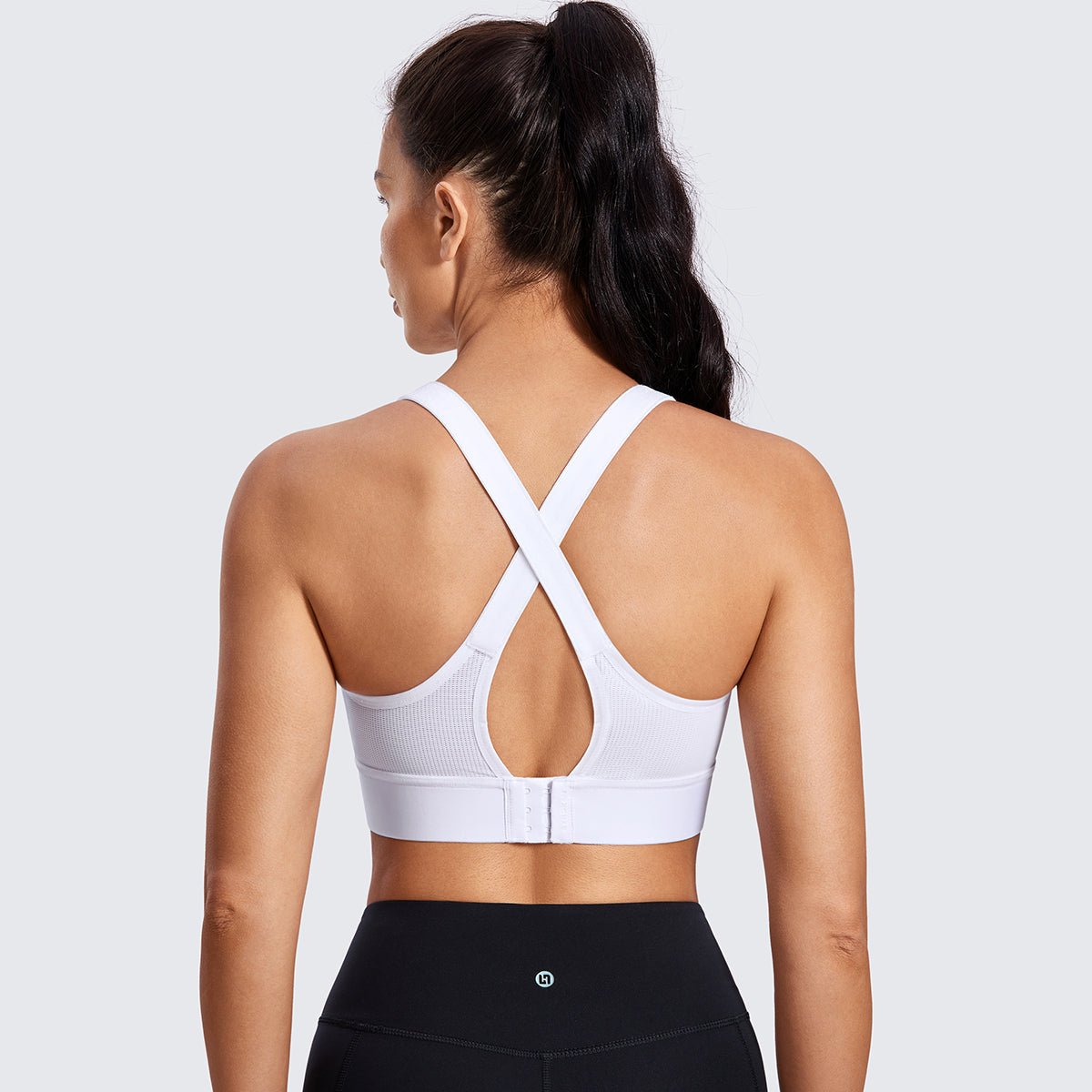 Zip Front Large Padded High Impact Sports Bra
