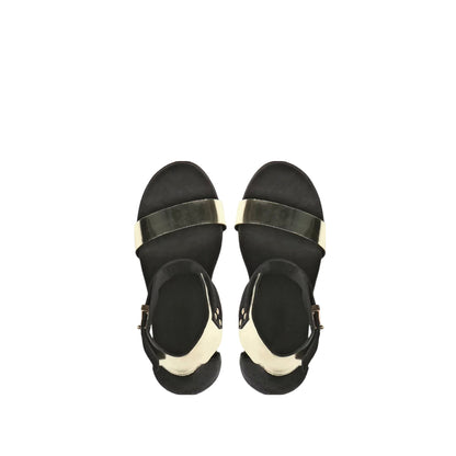 Unico Leather Gold Sandals