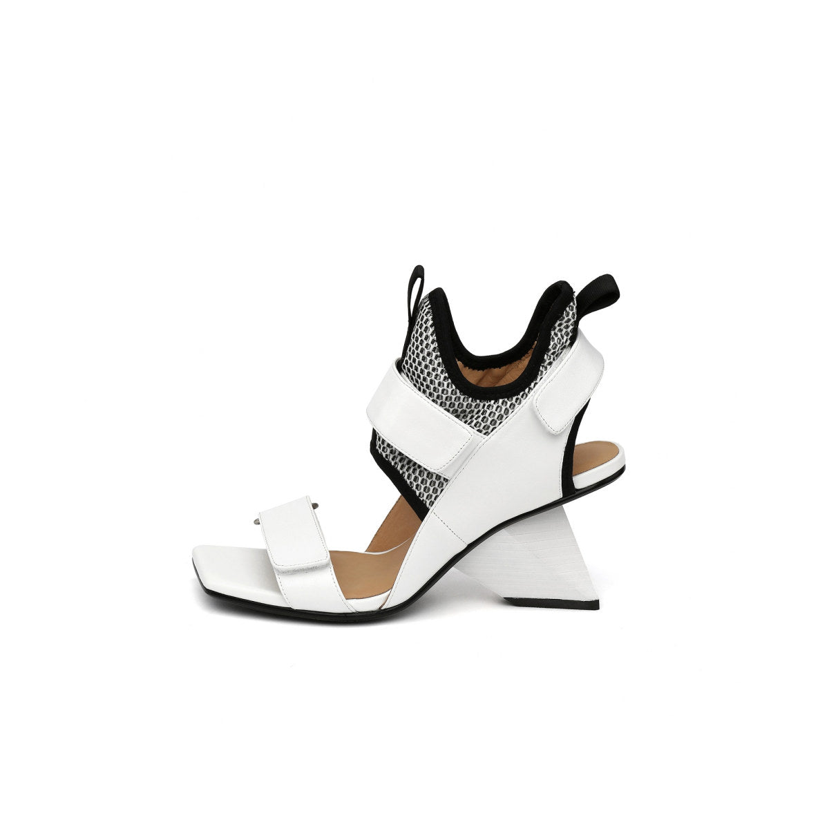 Impossible Heels Sporty Mesh Fusion White Sandals