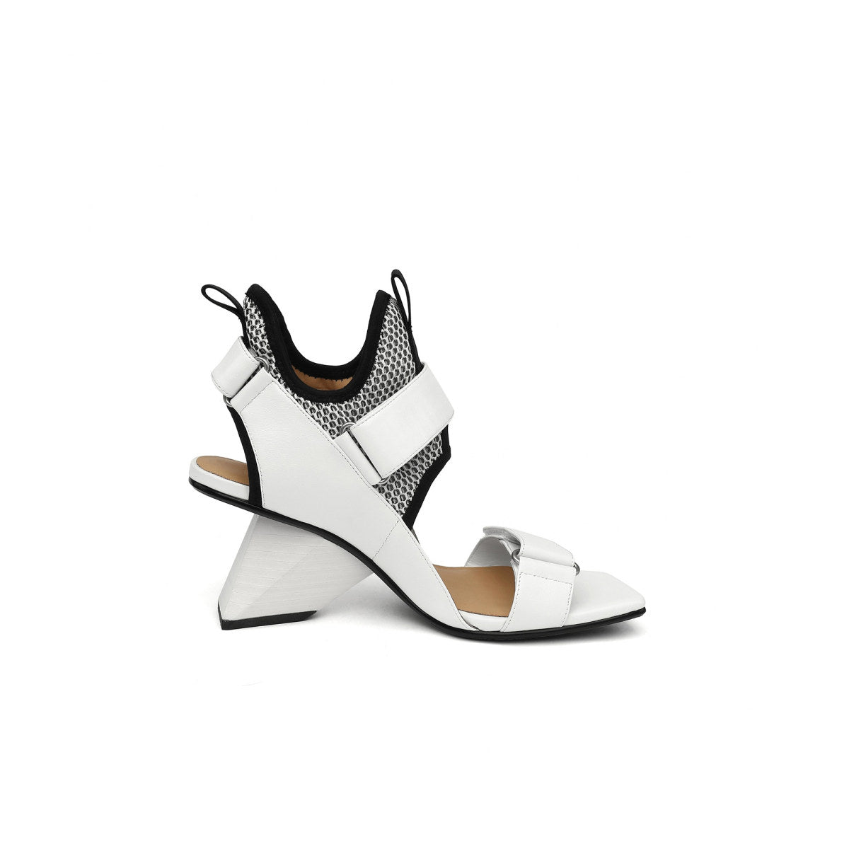 Impossible Heels Sporty Mesh Fusion White Sandals