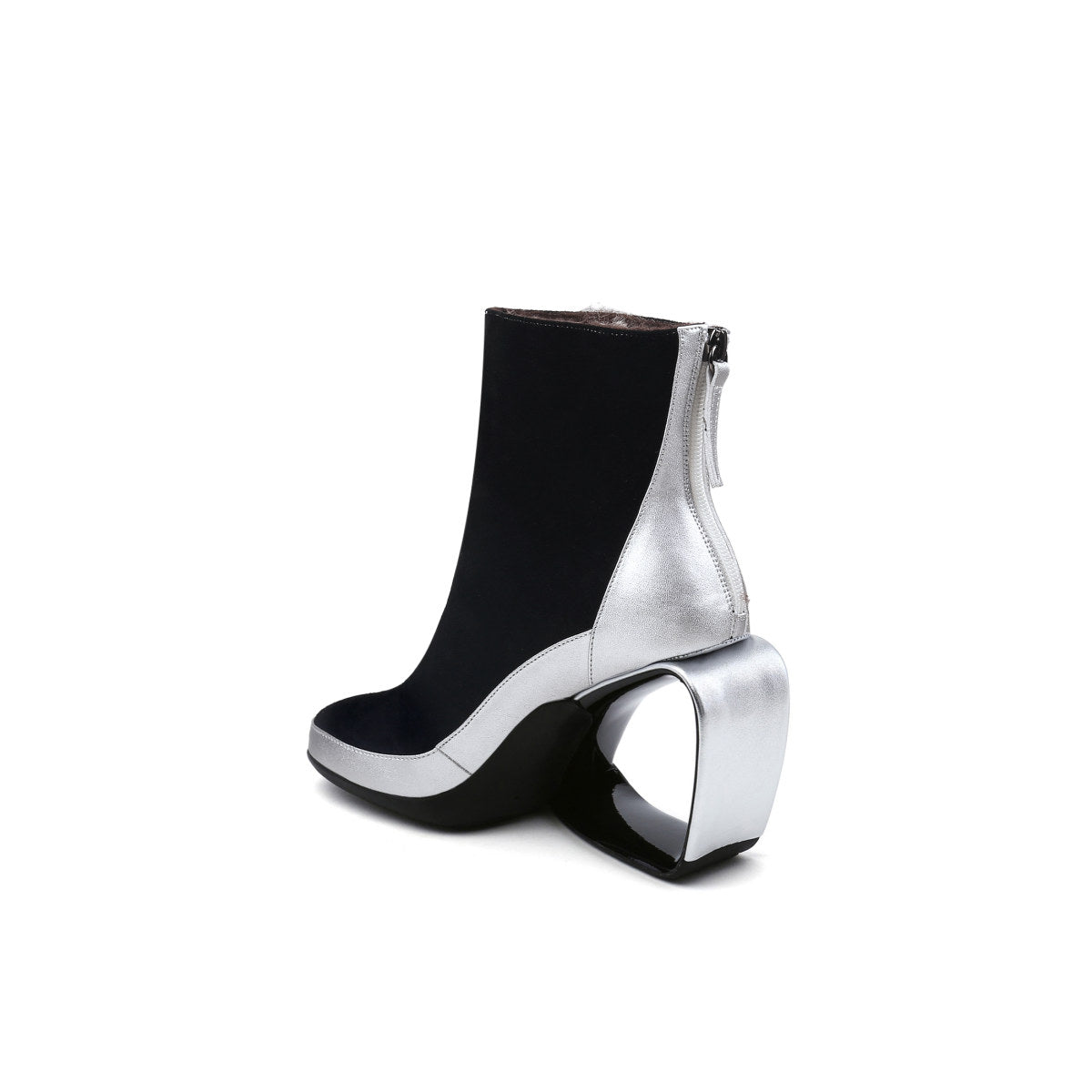 Toasty Silver Wedged Boots