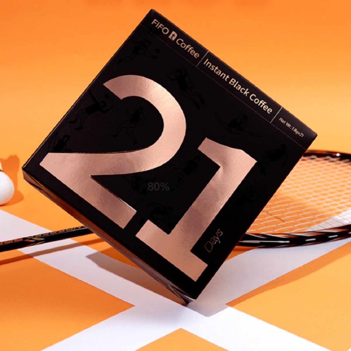 21 Days Fitness Instant Dissolve Black Coffee 37.8g (21 Strips)   0cm