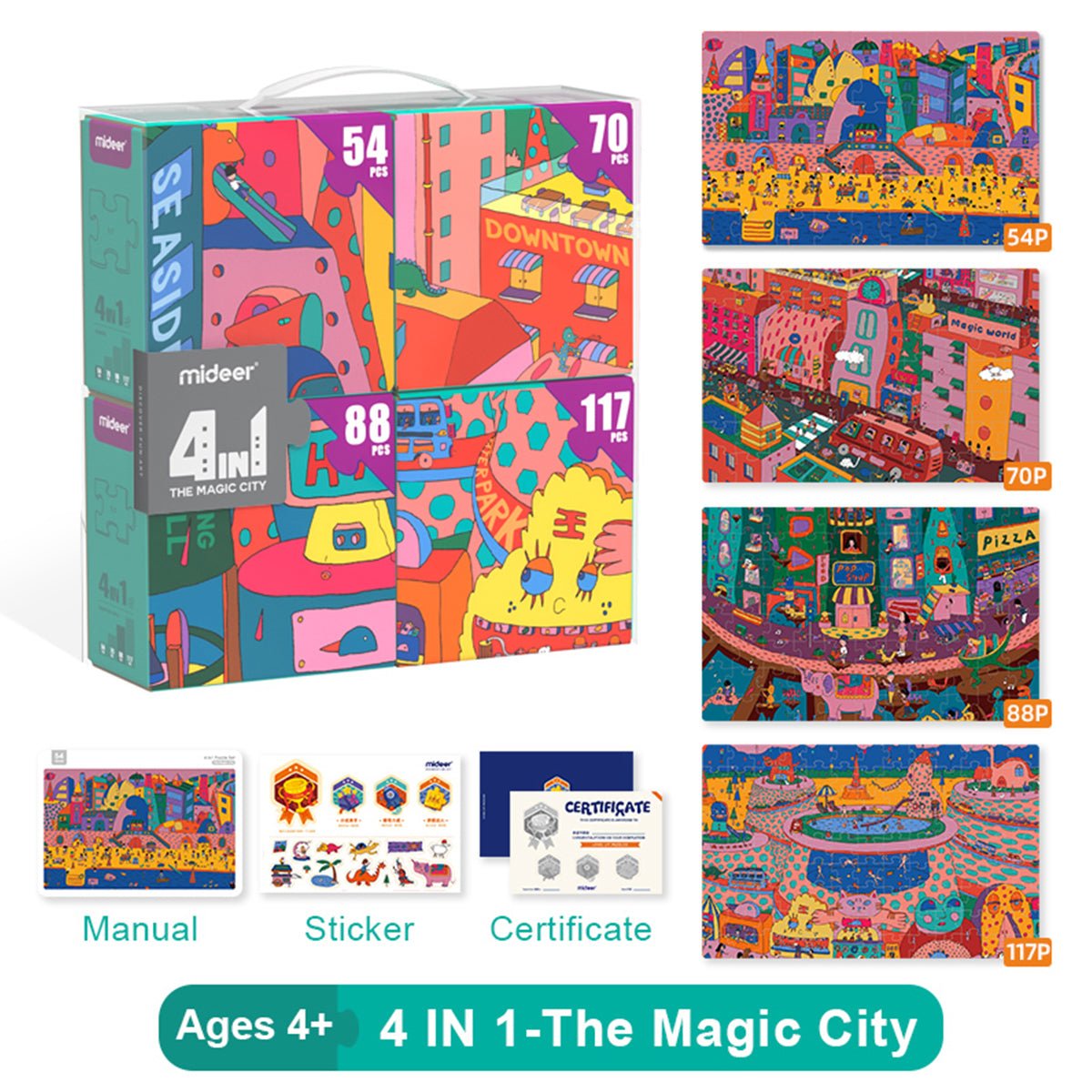 4 In 1 The Magic City Puzzle Set 329pcs   0cm