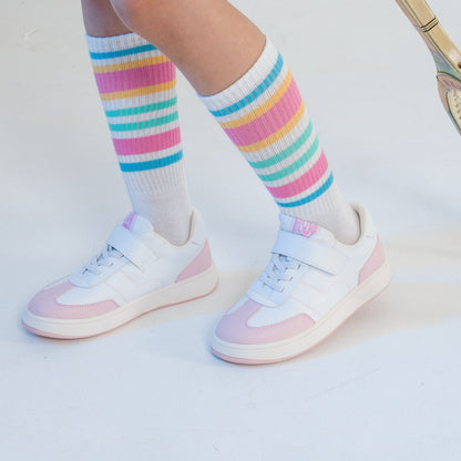 Laser Light Breathable Girl Pink Sneakers