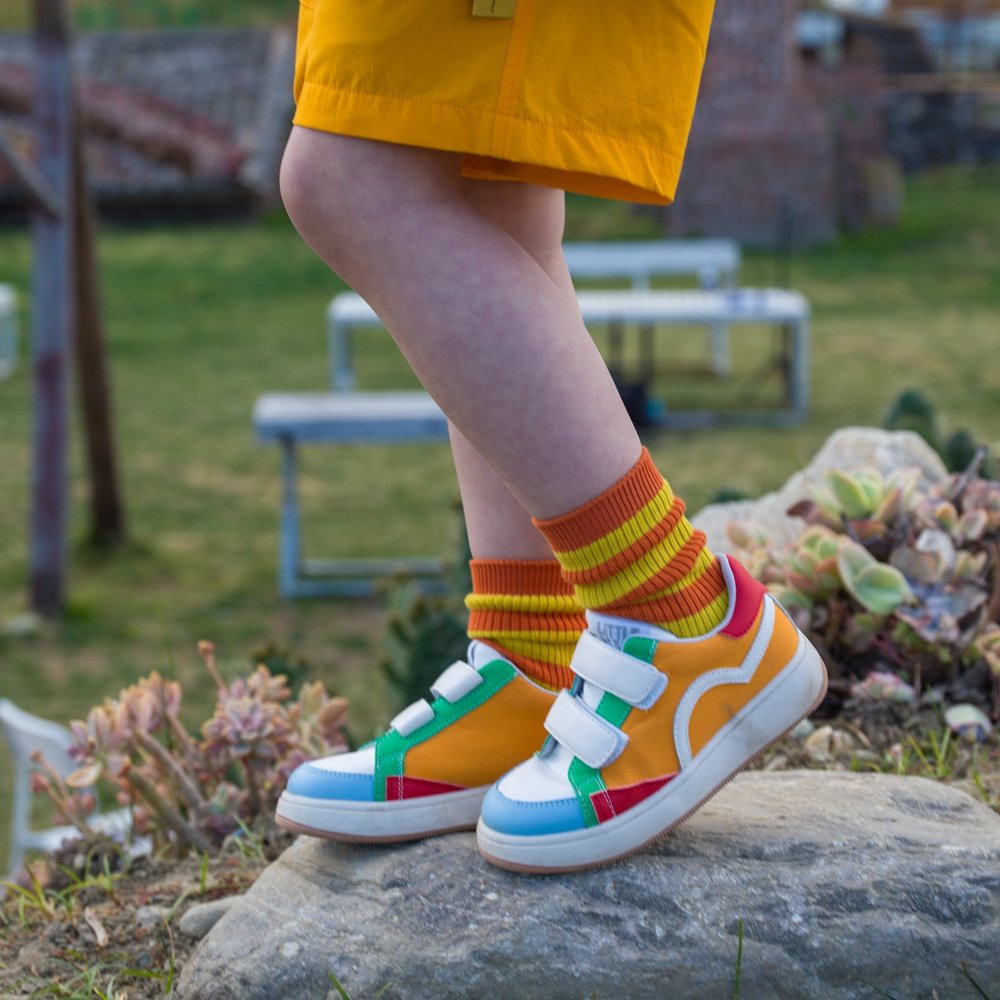 Color Party Kids Yellow Canvas Sneakers